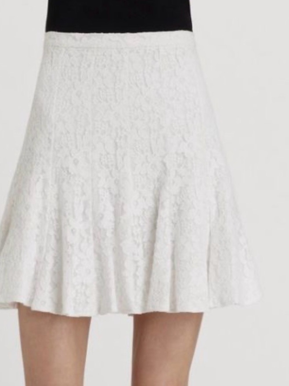 BCBG MaxAzria Quinnie White Lace Skirt Size 8